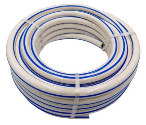 PER METRE WASHDOWN HOSE 25MM X 100M WHITE & BLUE STRIPE 00-110-025-100